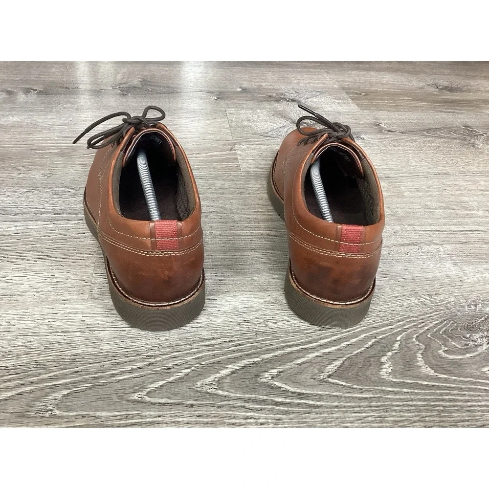 Clarks Mens Folcroft Plain Brown Lace Up Comfort Walking Oxford Shoes Size 11 M
